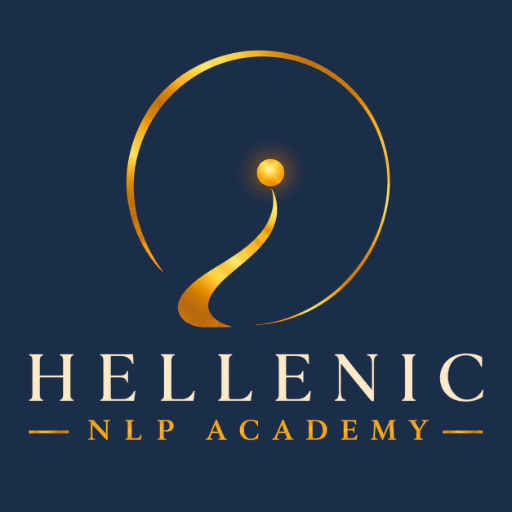 Λογότυπο Hellenic NLP Academy σε navy φόντο